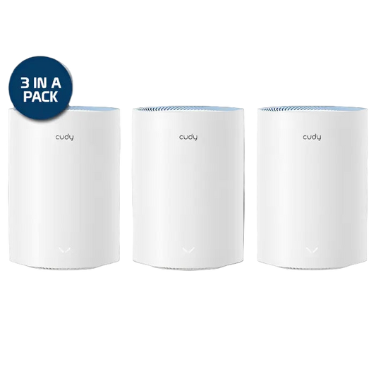 Cudy Dual Band WiFi 5 1200Mbps Fast Ethernet Mesh 3 Pack | M1200 (3-Pack) Quirknet